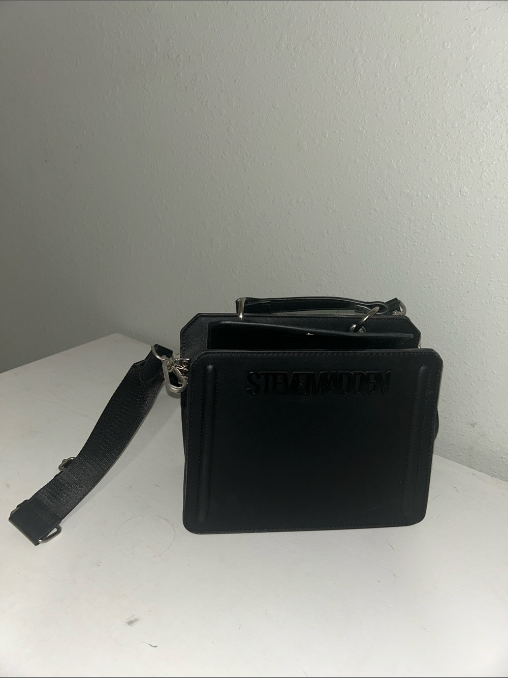 Steve Madden Black Box Crossbody Bag
